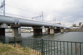 神崎川水管橋 - 吹田市 西御旅町 8 - 神崎川水管橋 - 吹田市 西御旅町 8 -